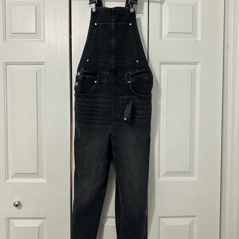 Black Denim Overalls NWT